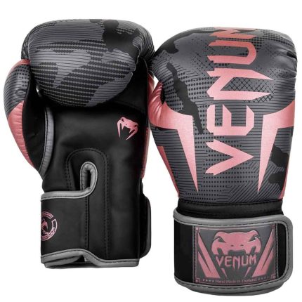 Venum Elite Boxing Gloves 8 Oz – Black/Pink Gold Boxing Gloves